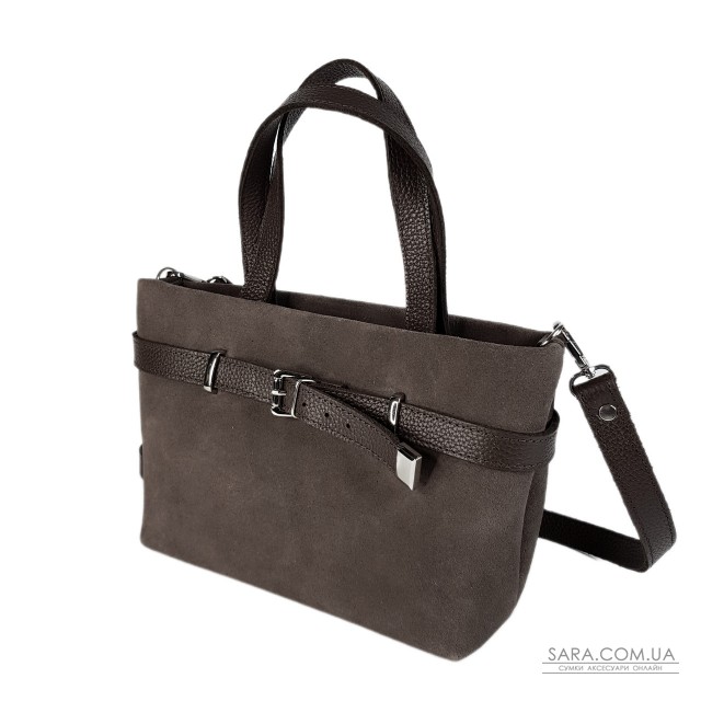 Сумка жіноча "Лоліта" натуральна шкіра та замша, коричнева (капучино) Сумка жіноча "Лоліта" натуральна шкіра та замша, коричнева (капучино)