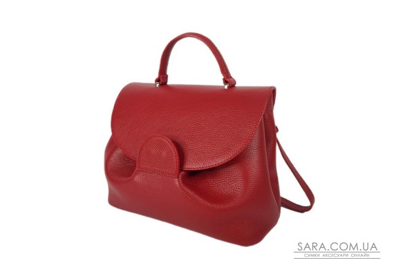 Сумка женская "Фиджи" натуральная кожа, красный флотар Сумка женская "Фиджи" натуральная кожа, красный флотар