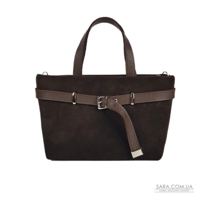 Сумка жіноча "Лоліта" натуральна шкіра та замша, коричнева (шоколад) Сумка жіноча "Лоліта" натуральна шкіра та замша, коричнева (шоколад)