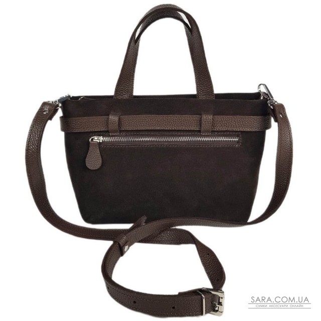 Сумка жіноча "Лоліта" натуральна шкіра та замша, коричнева (шоколад) Сумка жіноча "Лоліта" натуральна шкіра та замша, коричнева (шоколад)