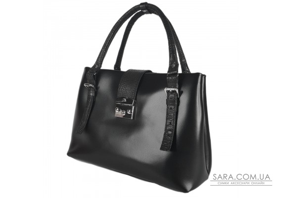 Сумка женская "Луиза" натуральная кожа,  чорна матова Сумка женская "Луиза" натуральная кожа,  чорна матова