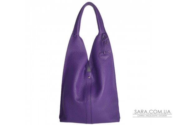 Сумка женская "Линда" натуральная кожа, фиолетовая флотарь