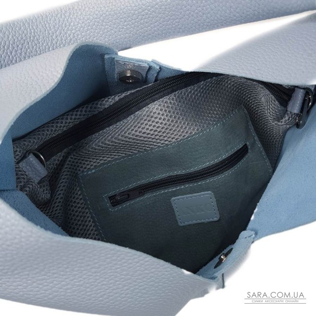 Сумка женская "Линда" натуральная кожа, голубая флотарь Сумка женская "Линда" натуральная кожа, голубая флотарь