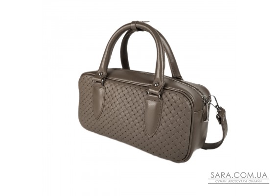 Сумка женская "Бриджит" натуральная кожа, цвет бежевая (капучино) ,тиснение венетто