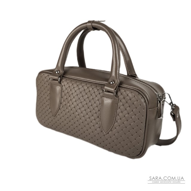 Сумка женская "Бриджит" натуральная кожа, цвет бежевая (капучино) ,тиснение венетто Сумка женская "Бриджит" натуральная кожа, цвет бежевая (капучино) ,тиснение венетто