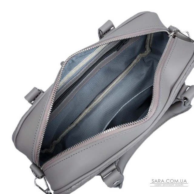 Сумка женская "Бриджит" натуральная кожа, цвет серо-сиреневая ,тиснение венетто Сумка женская "Бриджит" натуральная кожа, цвет серо-сиреневая ,тиснение венетто