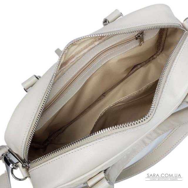 Сумка женская "Бриджит" натуральная кожа, цвет слоновая кость ,тиснение венетто Сумка женская "Бриджит" натуральная кожа, цвет слоновая кость ,тиснение венетто