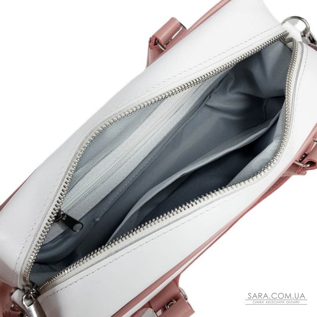 Сумка женская "Бриджит" натуральная кожа, цвет белая/розовый Сумка женская "Бриджит" натуральная кожа, цвет белая/розовый