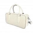 Сумка женская "Бриджит" натуральная кожа, цвет слоновая кость ,тиснение плетенка