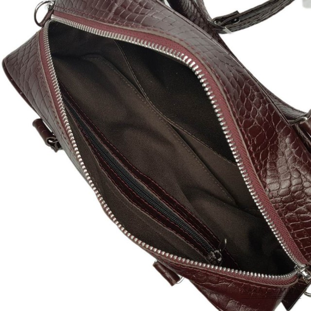 Сумка женская "Бриджит" натуральная кожа, бургунди,тиснение под крокодил Сумка женская "Бриджит" натуральная кожа, бургунди,тиснение под крокодил