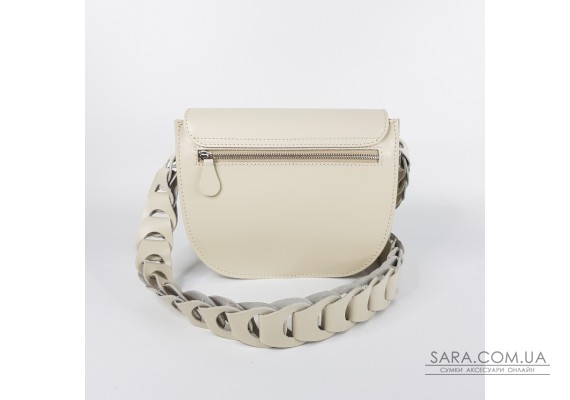 Сумка жіноча "Рута" натуральна шкіра, слонова кістка, матова