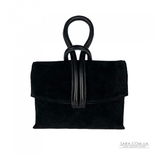 Сумка жіноча "Нота" натуральна шкіра, чорний ,замша Сумка жіноча "Нота" натуральна шкіра, чорний ,замша