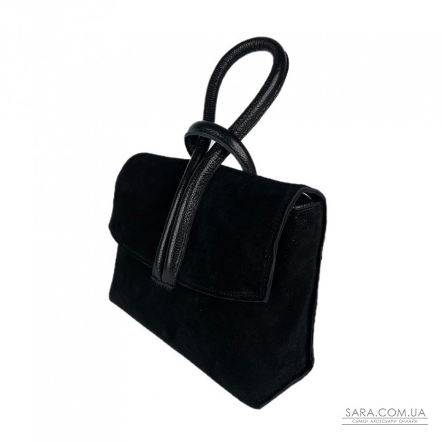 Сумка жіноча "Нота" натуральна шкіра, чорний ,замша Сумка жіноча "Нота" натуральна шкіра, чорний ,замша