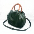 Сумка жіноча "Юта" натуральна шкіра, зелена флотар