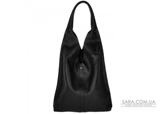 Сумка женская "Линда" натуральная кожа, черный  флотарь