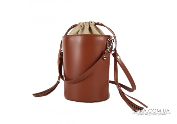 Сумка жіноча "Моніка" натуральна шкіра, колір гончарна глина матова