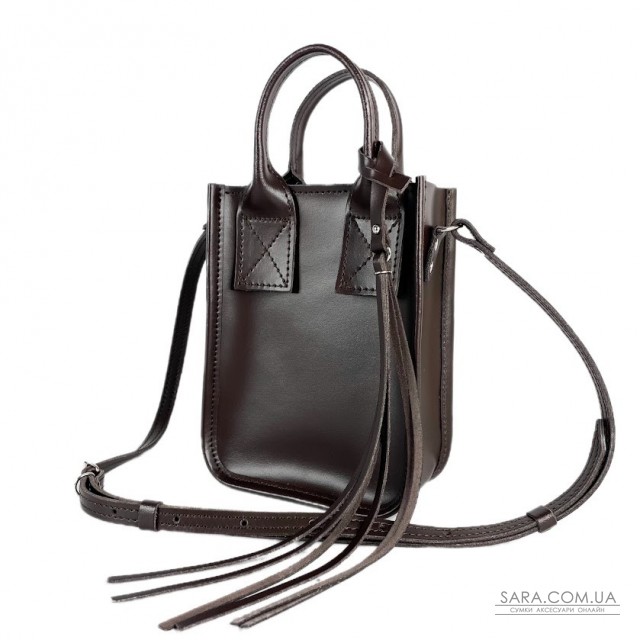 Сумка жіноча "Амелі"" натуральна шкіра, темно-коричнева матова Сумка жіноча "Амелі"" натуральна шкіра, темно-коричнева матова
