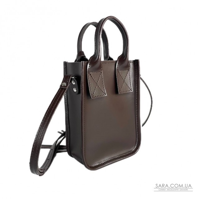 Сумка жіноча "Амелі"" натуральна шкіра, темно-коричнева матова Сумка жіноча "Амелі"" натуральна шкіра, темно-коричнева матова