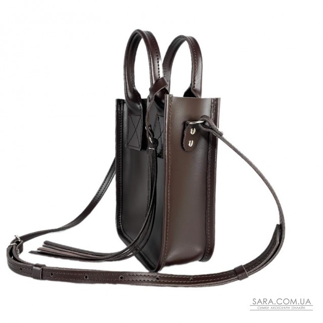 Сумка жіноча "Амелі"" натуральна шкіра, темно-коричнева матова Сумка жіноча "Амелі"" натуральна шкіра, темно-коричнева матова