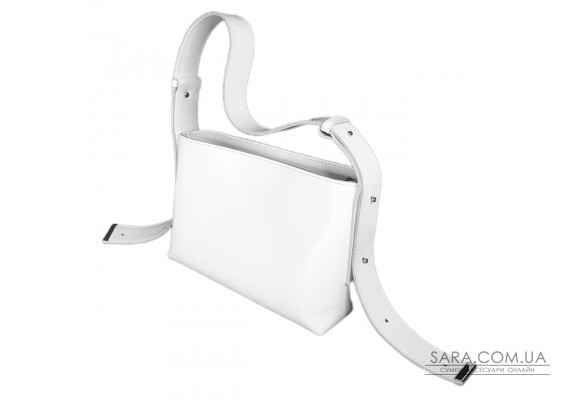 Сумка жіноча "Демі" натуральна шкіра, біла матова