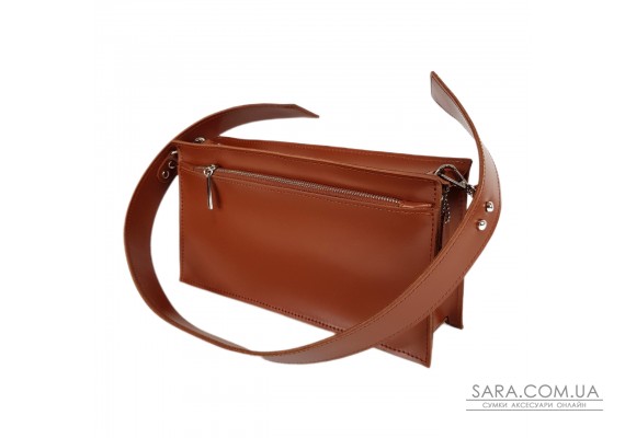 Сумка женская "Паола" натуральная кожа, колір гончарна глина