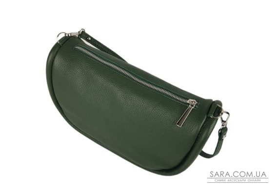 Сумка жіноча "Орео" натуральна шкіра, колір зелений, флотарь