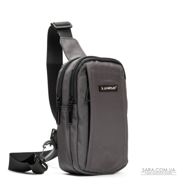 Сумка Чоловіча на плече нейлон Lanpad 6043 gray Сумка Чоловіча на плече нейлон Lanpad 6043 gray