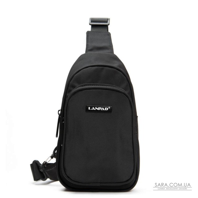 Сумка Чоловіча на плече нейлон Lanpad 63744 black Сумка Чоловіча на плече нейлон Lanpad 63744 black
