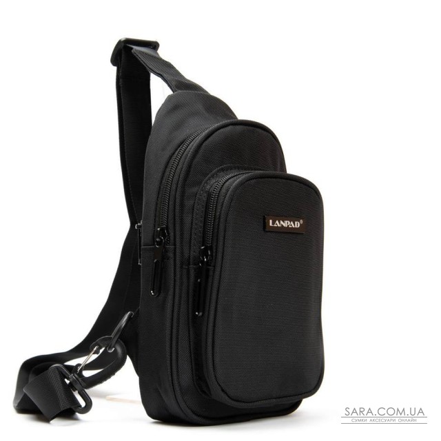 Сумка Чоловіча на плече нейлон Lanpad 63744 black Сумка Чоловіча на плече нейлон Lanpad 63744 black