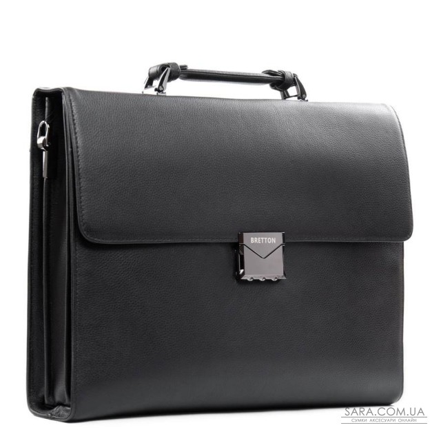 Сумка Чоловіча Портфель шкіра BRETTON 1716-1 black Сумка Чоловіча Портфель шкіра BRETTON 1716-1 black