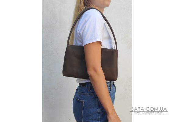 Шкіряна жіноча сумка хобо TARWA RC-hobo-4lx коричневий крейзі