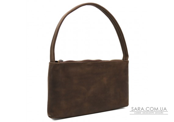 Шкіряна жіноча сумка хобо TARWA RC-hobo-4lx коричневий крейзі