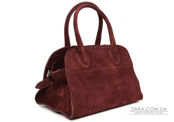 Замшева сумка тоут Італія Firenze fz3752_bordo бордо
