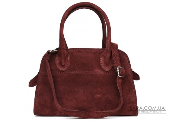 Замшева сумка тоут Італія Firenze fz3752_bordo бордо