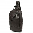 Рюкзак слинг кожаный с карманами TARWA GC-6020-3md коричневая Наппа