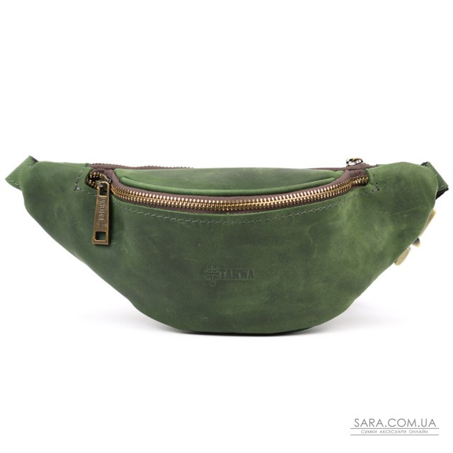 Зелена сумка бананка з кінської шкіри TARWA RE-3034-3md Зелена сумка бананка з кінської шкіри TARWA RE-3034-3md