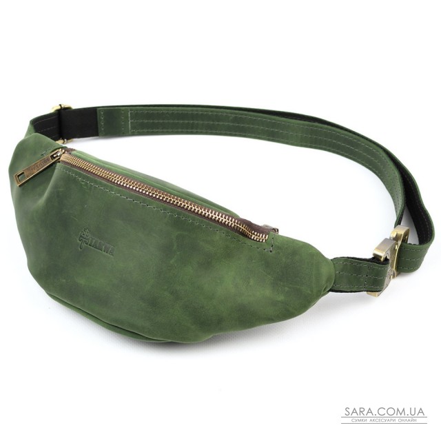 Зелена сумка бананка з кінської шкіри TARWA RE-3034-3md Зелена сумка бананка з кінської шкіри TARWA RE-3034-3md