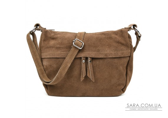Замшева сумка месенджер Італія Firenze fz382328_taup тауп