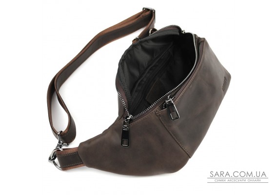 Шкіряна бананка напоясна сумка Limary Lim-233RC крейзі хорс