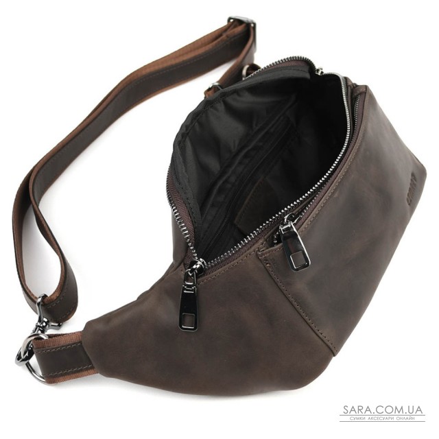 Шкіряна бананка напоясна сумка Limary Lim-233RC крейзі хорс Шкіряна бананка напоясна сумка Limary Lim-233RC крейзі хорс