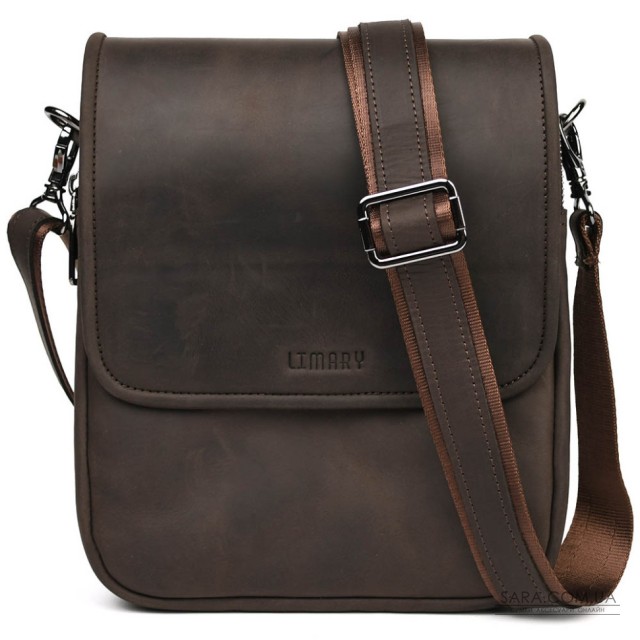 Чоловіча сумка через плече на три відділення месенджер Limary Lim-015RC крейзі хорс Чоловіча сумка через плече на три відділення месенджер Limary Lim-015RC крейзі хорс