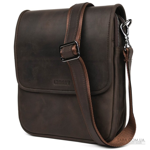 Чоловіча сумка через плече на три відділення месенджер Limary Lim-015RC крейзі хорс Чоловіча сумка через плече на три відділення месенджер Limary Lim-015RC крейзі хорс