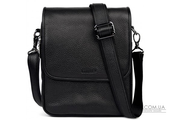 Чоловіча сумка через плече на три відділення месенджер Limary Lim-015FA чорний флотар