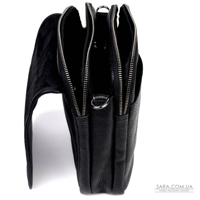 Чоловіча сумка через плече на три відділення месенджер Limary Lim-015FA чорний флотар Чоловіча сумка через плече на три відділення месенджер Limary Lim-015FA чорний флотар