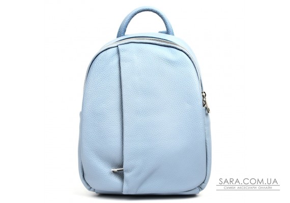 Кожаный женский рюкзак голубой Virginia Conti Italy - VC3964fblue