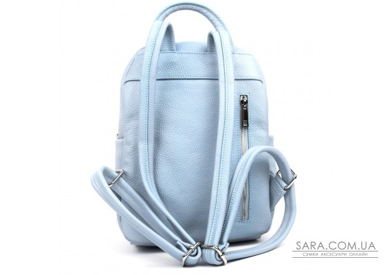 Кожаный женский рюкзак голубой Virginia Conti Italy - VC3964fblue