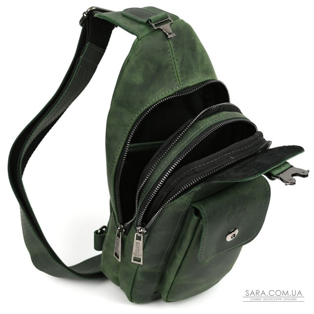 Модный рюкзак слинг на одну шлейку зеленый TARWA RE-4007-3md Модный рюкзак слинг на одну шлейку зеленый TARWA RE-4007-3md