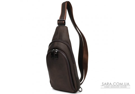 Мужской кожаный рюкзак слинг Limary Lim-181RC крейзі хорс