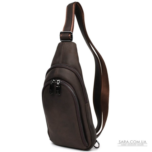 Мужской кожаный рюкзак слинг Limary Lim-181RC крейзі хорс Мужской кожаный рюкзак слинг Limary Lim-181RC крейзі хорс