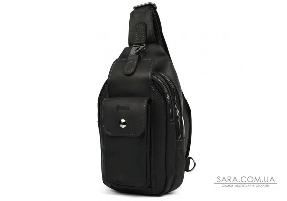 Модный рюкзак слинг на одну шлейку черный TARWA RA-4007-3md